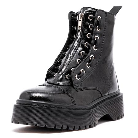 Coturno Tratorado Lizzy Estilo Veggie Croco Preto ... - ESTILO VEGGIE SHOES