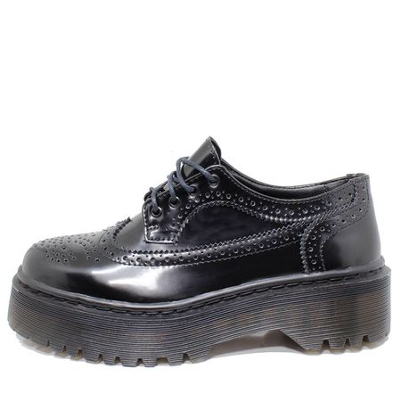 Sapato Oxford Estilo Veggie Greta Verniz Preto All... - ESTILO VEGGIE SHOES