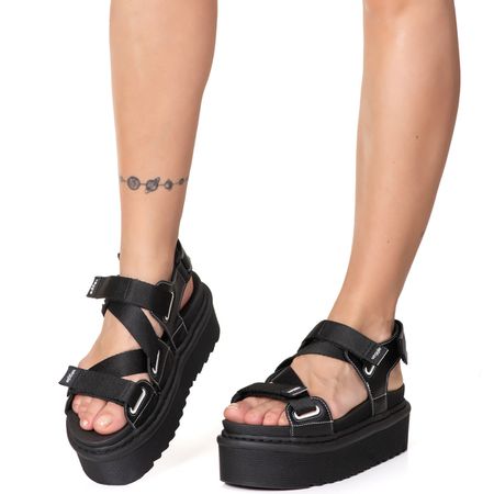 Sandália Plataforma Estilo Veggie Giusephina Preto... - ESTILO VEGGIE SHOES