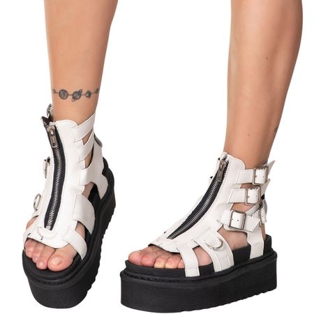 Sandália Plataforma Estilo Veggie Lucrétia Creme -... - ESTILO VEGGIE SHOES