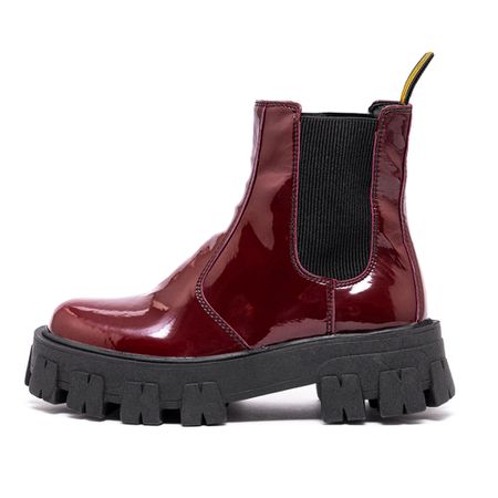 Bota Tratorada Meggie Chelsea Estilo Veggie Verniz... - ESTILO VEGGIE SHOES