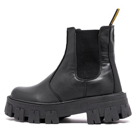 Bota Tratorada Meggie Chelsea Estilo Veggie Preto ... - ESTILO VEGGIE SHOES