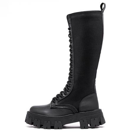 Coturno Tratorado Hera Alta Estilo Veggie Shoes Pr... - ESTILO VEGGIE SHOES