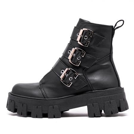 Coturno Tratorado Ravena Estilo Veggie Shoes Preto... - ESTILO VEGGIE SHOES