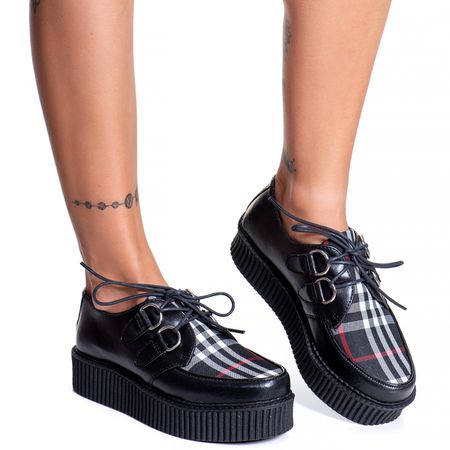 Creeper Xadrez Preto Estilo Veggie Shoes - Cre05 - ESTILO VEGGIE SHOES