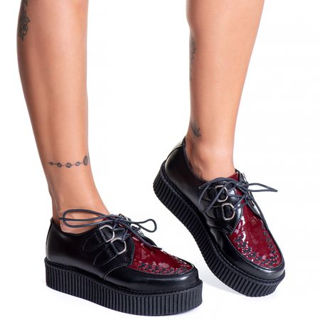 Creeper Verniz Vinho Preto Estilo Veggie Shoes - C... - ESTILO VEGGIE SHOES