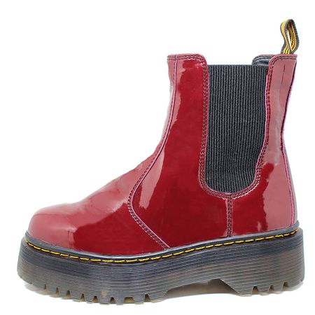 Bota Tratorada Chelsea Estilo Veggie Verniz Vinho ... - ESTILO VEGGIE SHOES