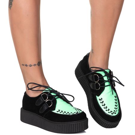Creeper Estilo Veggie Shoes Acamurçado Preto Lunar... - ESTILO VEGGIE SHOES