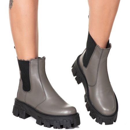 Bota Tratorada Meggie Chelsea Estilo Veggie Onix -... - ESTILO VEGGIE SHOES