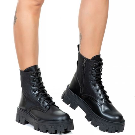 Coturno Tratorado Hera Estilo Veggie Shoes Preto -... - ESTILO VEGGIE SHOES