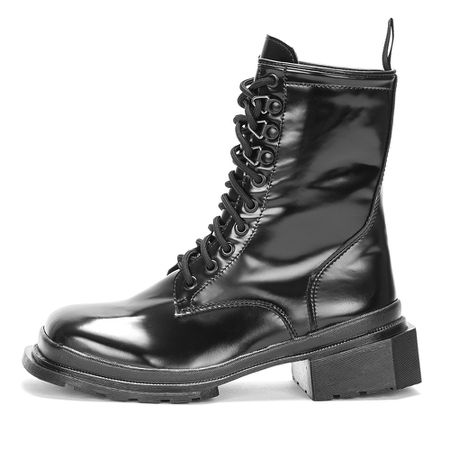 Coturno Cazemir Verniz Preto - 15005 - ESTILO VEGGIE SHOES
