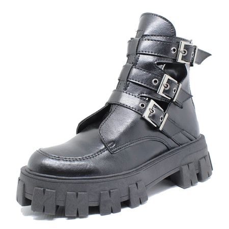 Coturno Tratorado Freyja Estilo Veggie Shoes Preto... - ESTILO VEGGIE SHOES