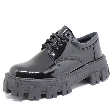 Sapato Colegial Lissie Estilo Veggie Verniz Preto ... - ESTILO VEGGIE SHOES