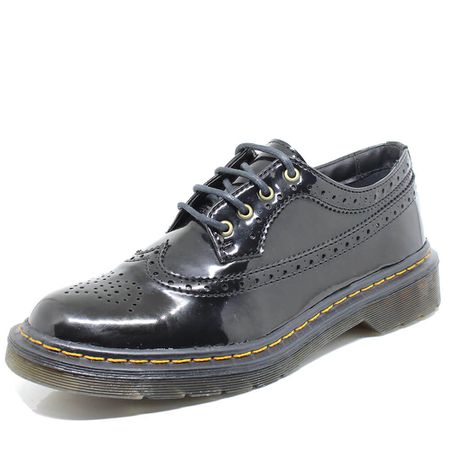 Sapato Oxford Estilo Veggie Rolly Verniz Preto - 3... - ESTILO VEGGIE SHOES