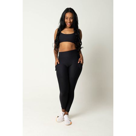 Calça Fitness Canelada Anamadu Preto - FBrazil Store