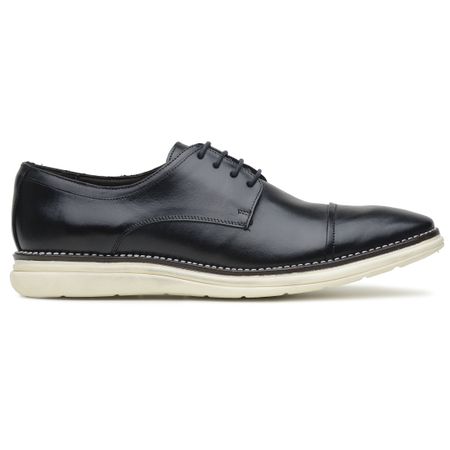 SAPATO CASUAL DERBY VARSÓVIA BLACK - Grife Couro