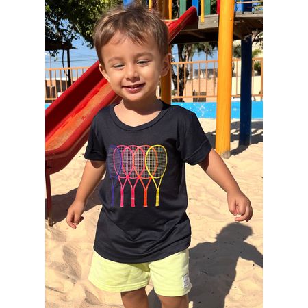 Camiseta Kids Tennis Preta - 5499 - JBXSPORT