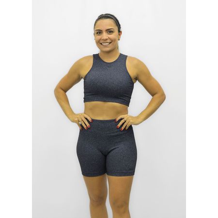 Cropped Sofia Mix Preto - 6157 - JBXSPORT