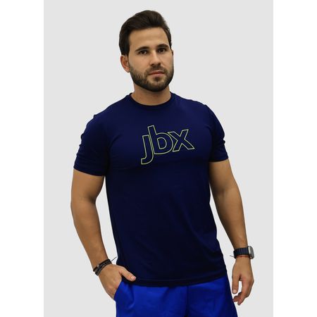 Camiseta UV Marinho det. Verde - 7868 - JBXSPORT