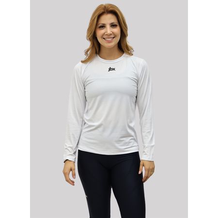 Babylook Manga Longa Branca - 8292 - JBXSPORT