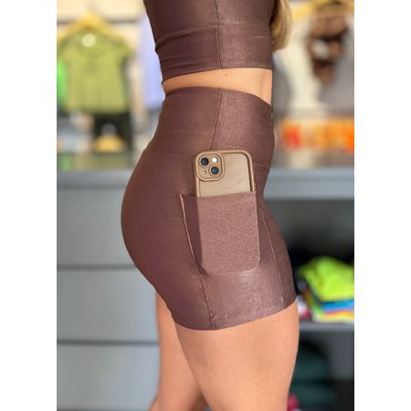Short Fit Pocket Glow Chocolate - 8536 - JBXSPORT