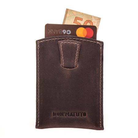 PORTA CARTÃO SLIM CLASSIC CAFÉ - Don Matuto | Botinas Premium