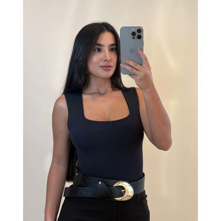 BODY DECOTE QUADRADO PRETO