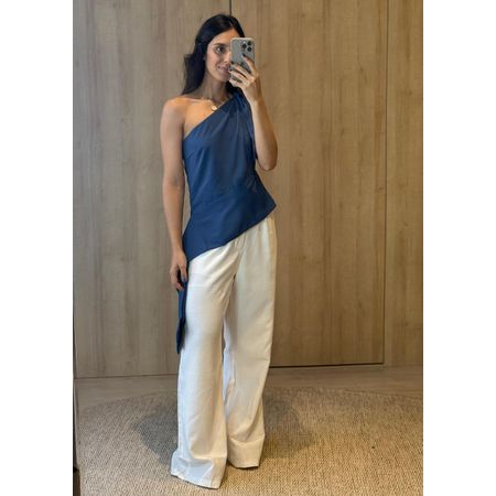 BLUSA NULA MANGA AZUL