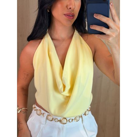 TOP FRENTE ÚNICA AMARELO