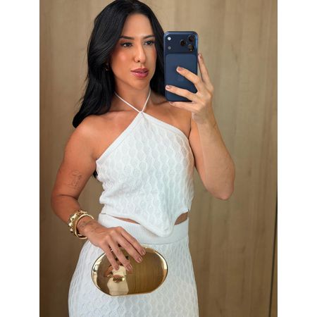 CONJUNTO TRICOT MODAL BRANCO