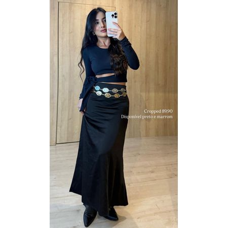 CROPPED LOLLA PRETO 