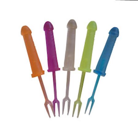 *Espetinho Para Petisco Formato de Pênis Power Sexy Com 5un - (4037PS - 17103) - Variados