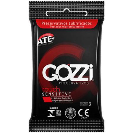 *-Preservativo Gozzi Touch Sensitive 3un Validade 02/22 (17565) - Padrão
