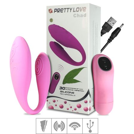 *Vibrador Para Casal Recarregável Chad Duplo SI (5228-ST303) - Rosa