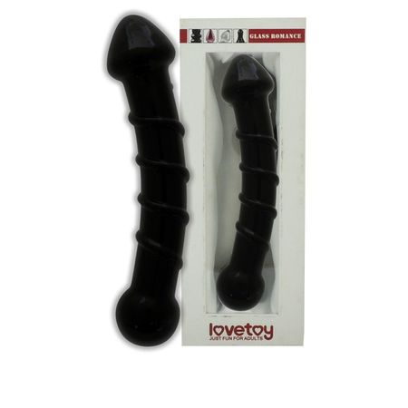 *Plug em Vidro Com Relevo Espiral SI (5704) - Preto