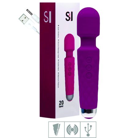 Massageador Recarregável Varinha Mágical SI- (6757) - Vinho