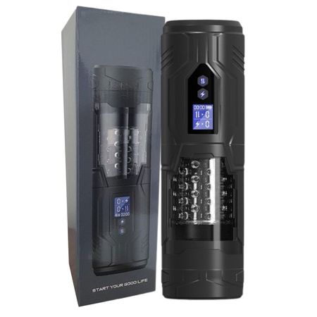 Masturbador Lanterna Com Rotação SI (7757) - Preto