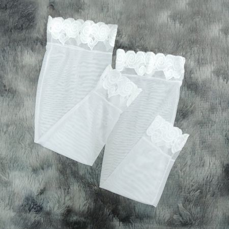 *Meia 7/8 Com Renda Califórnia (CF0101). - Branco