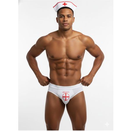 Cueca Jock Strapy e Quepe (CP1903) - Branco