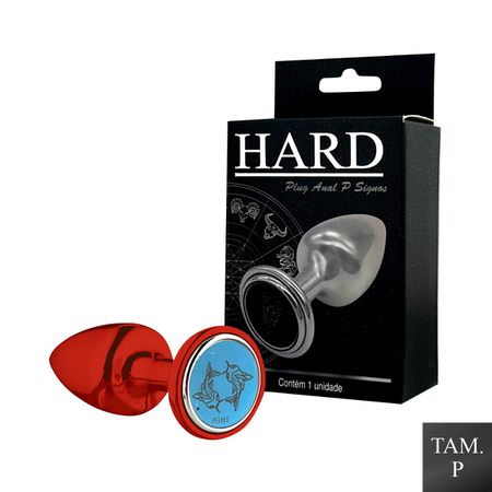 Plug de Metal P Signos Peixes (HA162PX) - Vermelho