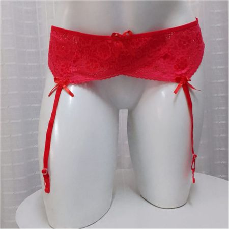 Cinta Liga Rendada (LU001-31) - Vermelho