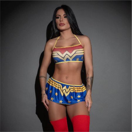 Fantasia Fetiche Mulher Maravilha (PS9400) - Padrão