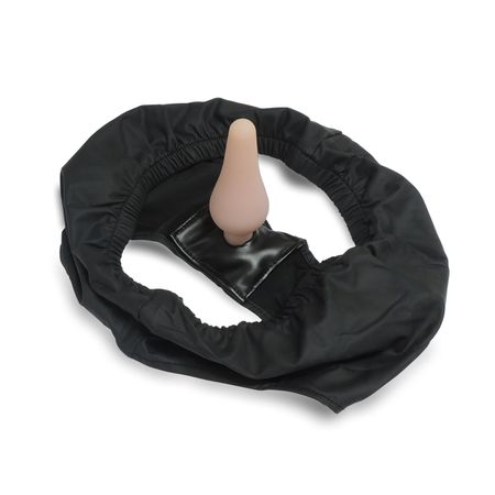 *Calcinha em Vinil Com Plug VP (SA014).. - Preto