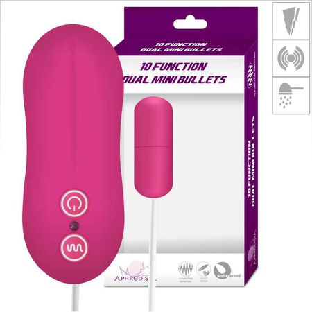Bullet Com Uma Cápsula 10 Vibrações VP (CB014-ST352) - Rosa
