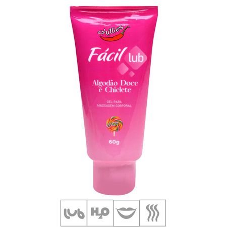 Lubrificante Fácil Lub Beijável 60g - (ST968) - Algodão dc. Chiclete