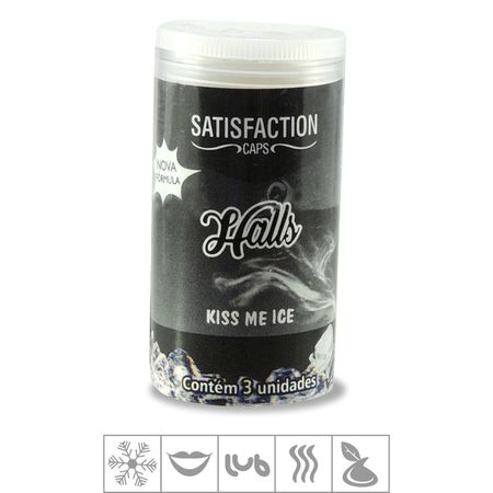 Bolinha Beijável Kiss Me Ice Satisfaction Caps 3un (ST879) - Halls