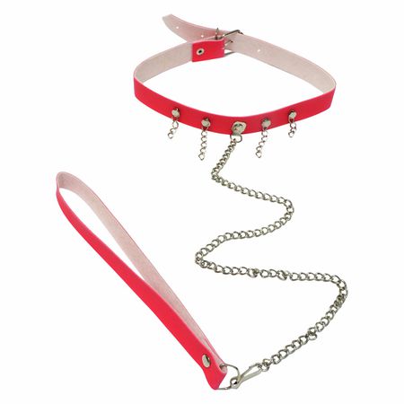 *Coleira Com Guia Brasil Fetiche - (CGR05-ST528) - Rosa