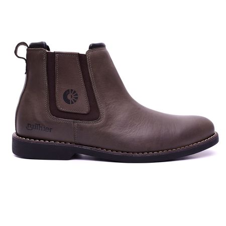 Botina Chelsea De Couro Masculina Grafite - USE BUTHIER