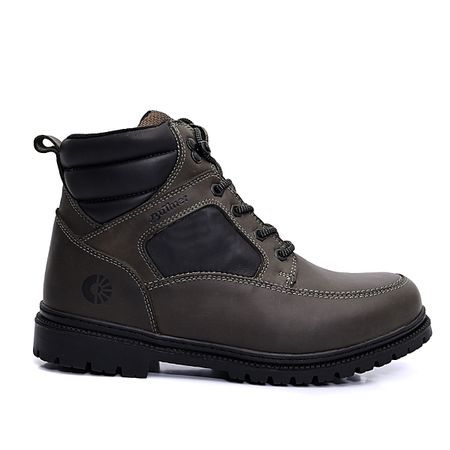 Bota Coturno Cano Alto de Couro - Cabardino Chumbo - USE BUTHIER