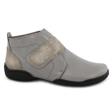 Bota Feminina Em Couro Cor Olivia J.gean Com Velcr... - J.Gean